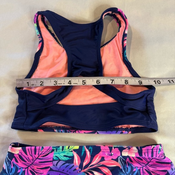 George Girls' Floral Swim Set - Pink and Navy, Size M (7-8) - Picture 4 of 8
